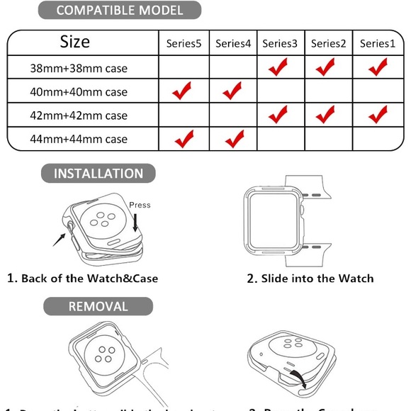 Apple Watch Band/Screen Protector TPU Case Soft - Picture 7 of 7